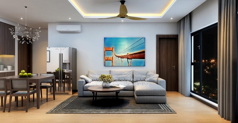 Ghế sofa góc nỉ hiện đại đẹp